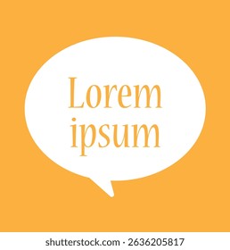 lorem ipsum popup message megaphone  on white background vector icon