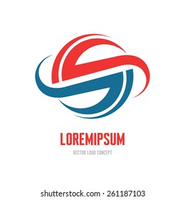 Lorem ipsum - vector business logo template concept illustration. Abstract planet sign. Design element. 