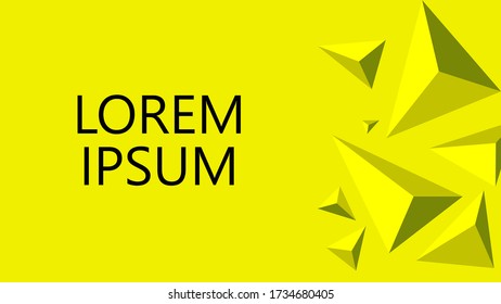 lorem ipsum yellow background eps 10