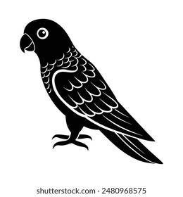 Lorikeet Bird Silhouette Art Design