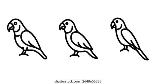 lorikeet contorno ou linha ícone pacote de design.