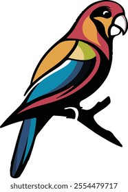 A lorikeet vector logo design