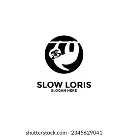 Loris logo vector icon, Slow Loris Logo company, kukang or loris vector logo template