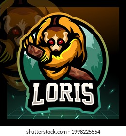 Loris mascot. esport logo design