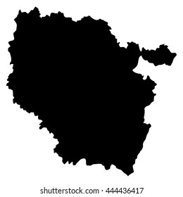 Lorraine black map on white background vector