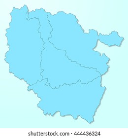Lorraine blue map on degraded background vector