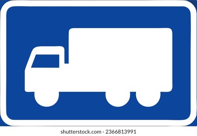 Lorries, Signs giving information, Special regulation, Road signs in Sweden