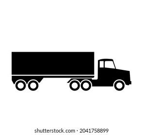 Camión. Un gran coche de transporte 