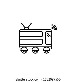Lorry bus transport connection icon. Simple line, outline vector of future transpor icons for ui and ux, website or mobile application