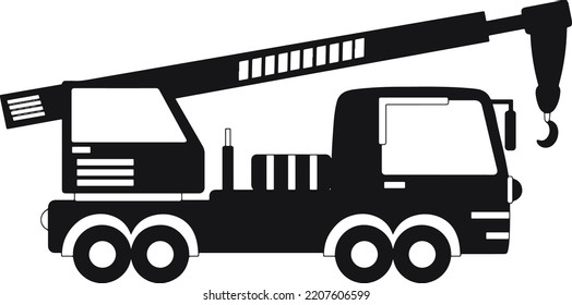 Lorry Constrictions vehicle isolated vector Silhouettes