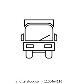 lorry from the front outline icon. Element of logistic icon for mobile concept and web apps. Thin line lorry from the front outline icon can be used for web and mobile on white background