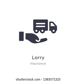 lorry icon. isolated lorry icon vector illustration from insurance collection. editable sing symbol can be use for web site and mobile app
