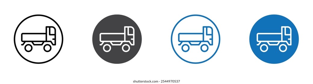 Lorry icon Logo sign in thin line outline