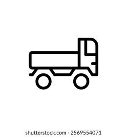 Lorry icon Thin vector set