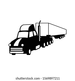 Lorry icon in trendy flat style isolated on white background. Symbol for your web site design, logo, app, UI. Vector illustration, EPS