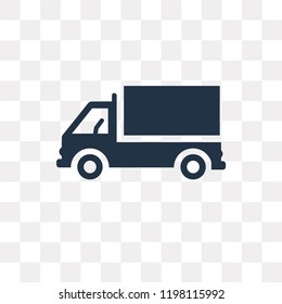 Lorry side view vector icon isolated on transparent background, Lorry side view transparency concept can be used web and mobile