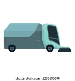 Lorry sweeper icon cartoon vector. Street truck. Machine washer