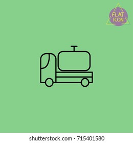 lorry tank line icon