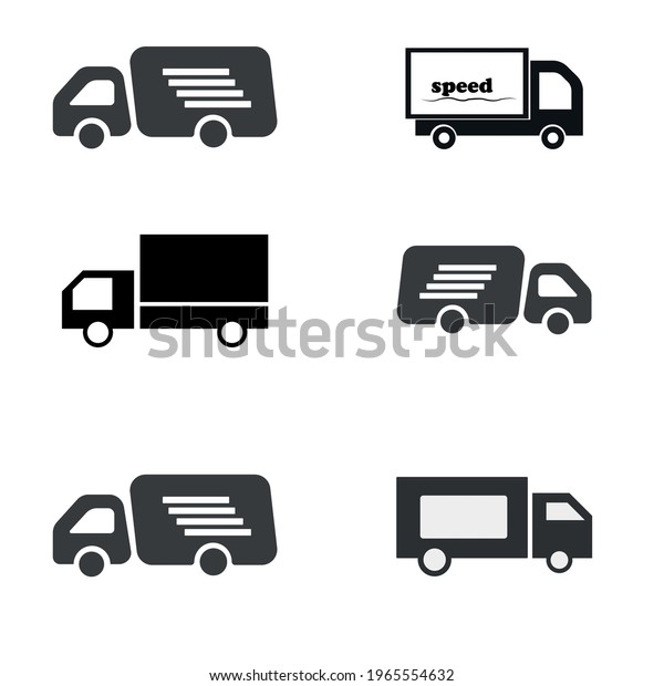 Lorry Template Design Truck Template Set Stock Vector (Royalty Free