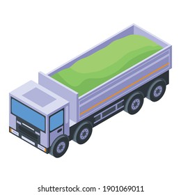 Lorry tipper icon. Isometric of lorry tipper vector icon for web design isolated on white background