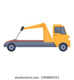 Lorry tow truck icon cartoon vector. Help automotive towing. Collision aid