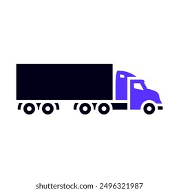 Lorry transport flat icon, vector illustration