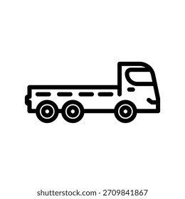 Lorry truck icon, Line Vector graphics