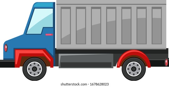 Lorry truck on white background illustration