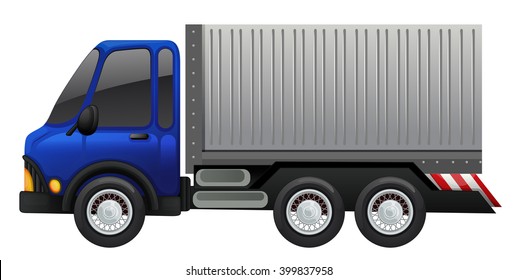 Lorry truck on white background illustration