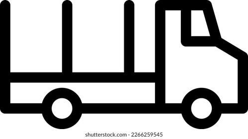 LKW-Vektorgrafik auf transparentem Hintergrund. Hochwertige Symbole. Dünne Vektorsymbole für Konzept und Grafikdesign. 
