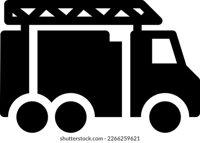 ilustración de camión Vector en un fondo transparente. Símbolos de calidad superior. Iconos vectoriales de glifos para diseño de conceptos y gráficos. 

