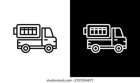 Diseño de conjunto de iconos de camión blanco