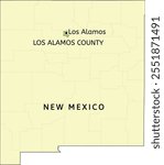 Los Alamos County and census-designated place of Los Alamos location on New Mexico state map