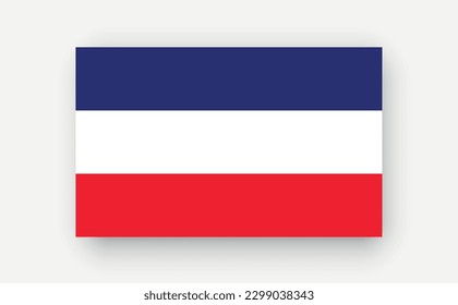 Los Altos .Detailed flag on white background. Vector illustration