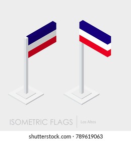 Los Altos flag 3d isometric style