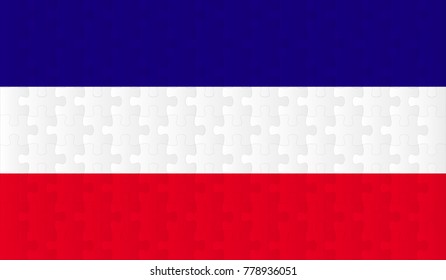 Los Altos Flag. Vector image of Los Altos Flag 144 pieces of jigsaw puzzles Vector eps 10 illustration.