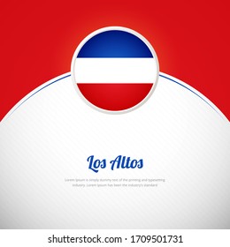 Los Altos happy national day with artistic colorful country flag background