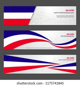 Los Altos independence day abstract background design banner and flyer, postcard, landscape, celebration vector illustration