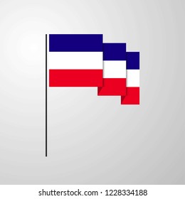 Los Altos waving Flag creative background