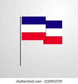 Los Altos waving Flag design vector