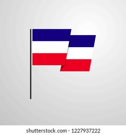 Los Altos waving Flag design vector