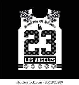 los angeles 23 street style tshirt design