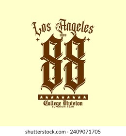 los angeles 88 street style vintage vector