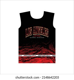 los angeles abstract simple t-shirt design