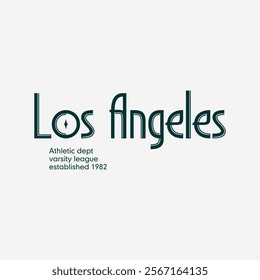 Los Angeles, abstract typography motivational quotes, modern design slogan. Vector illustration graphics print t shirt.