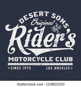 Rider´s Los Angeles - Aged Tee Design For Print