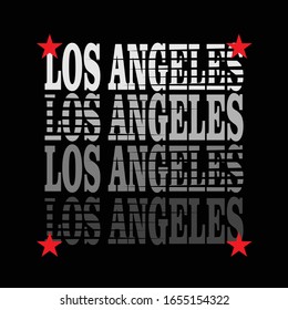 los angeles america typography, vector illustration