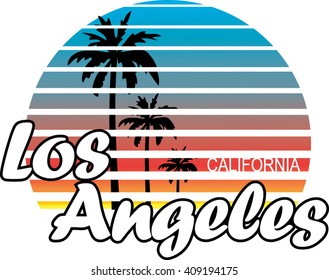 ''LOS ANGELES'' artwork for t-shirt, poster