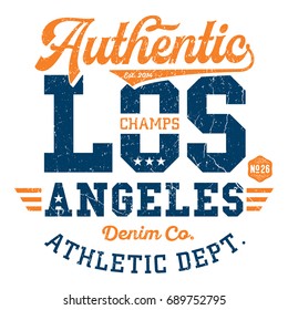 Los Angeles Athletic Dept. - Tee Design For Print