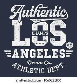 Los Angeles Athletic Dept. - Vintage Tee Design For Print